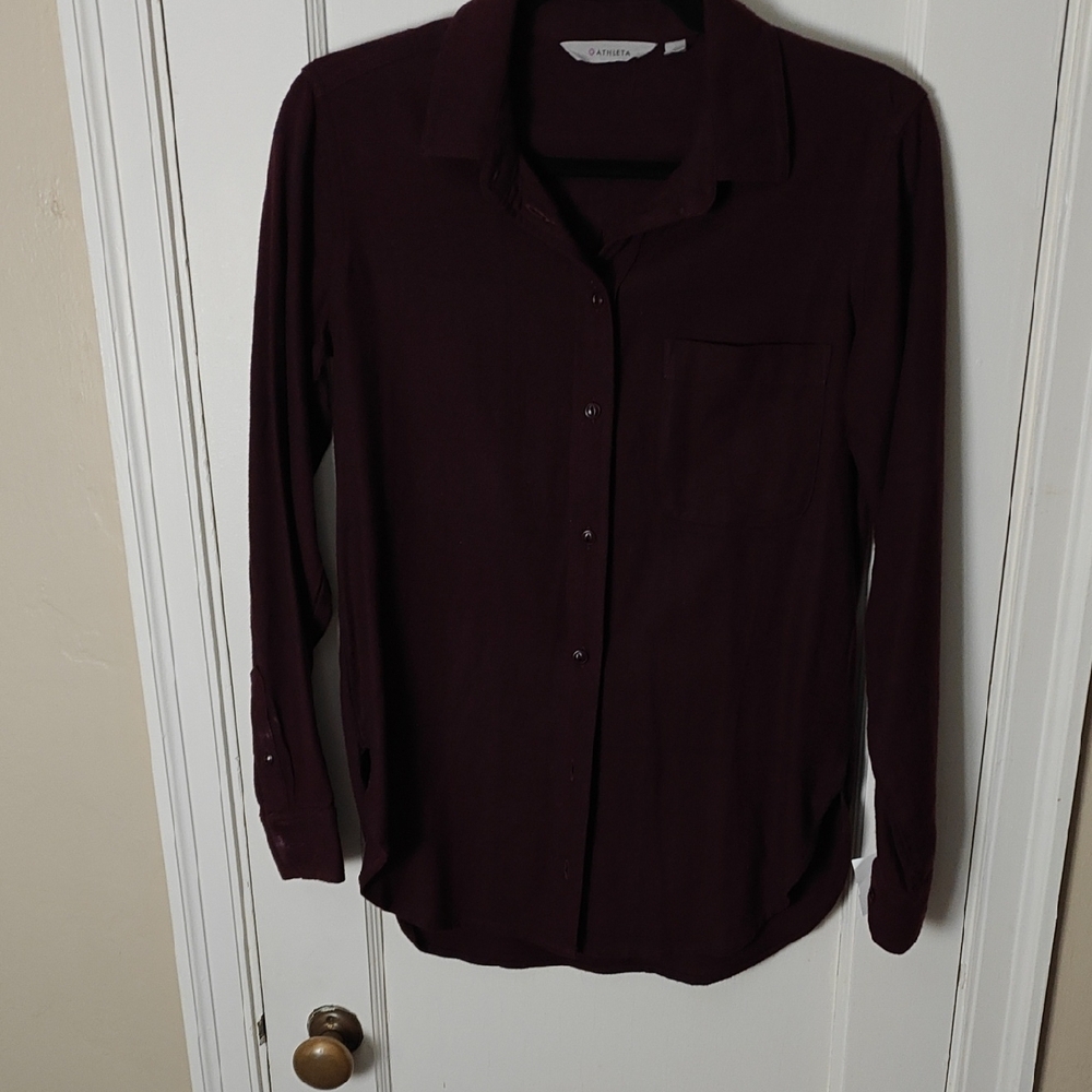 Athleta Deep Burgundy Shirt